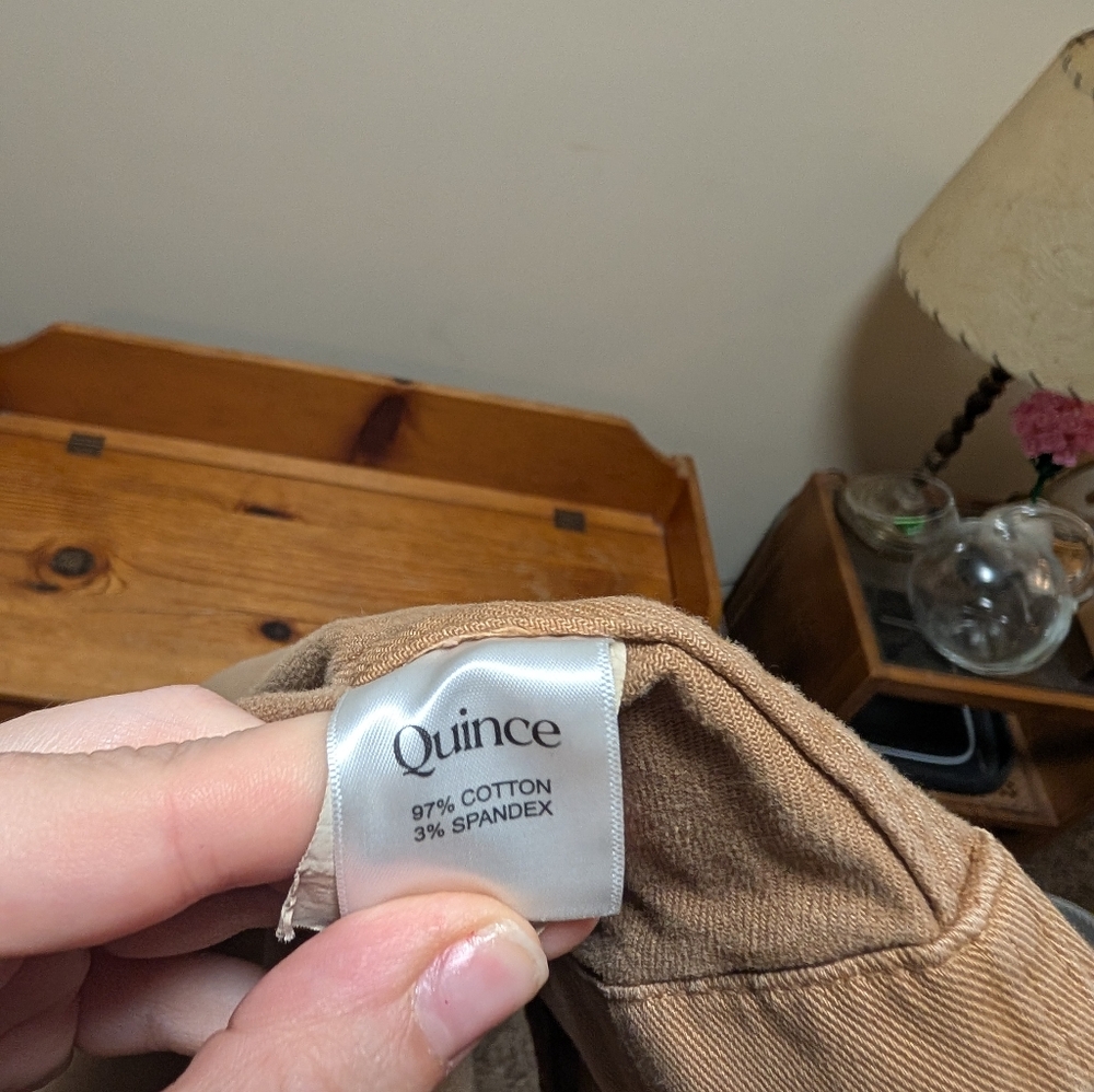 Quince Tan Utility Jacket M Cotton Stretch Chore Coat - Picture 7 of 8